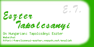 eszter tapolcsanyi business card