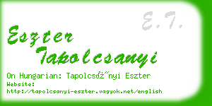 eszter tapolcsanyi business card